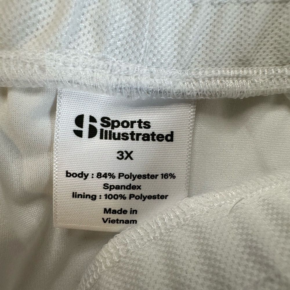 NWT Sports Illustrated Plus Size White Drawstring Waist Athletic Shorts - 3XL - Picture 5 of 11